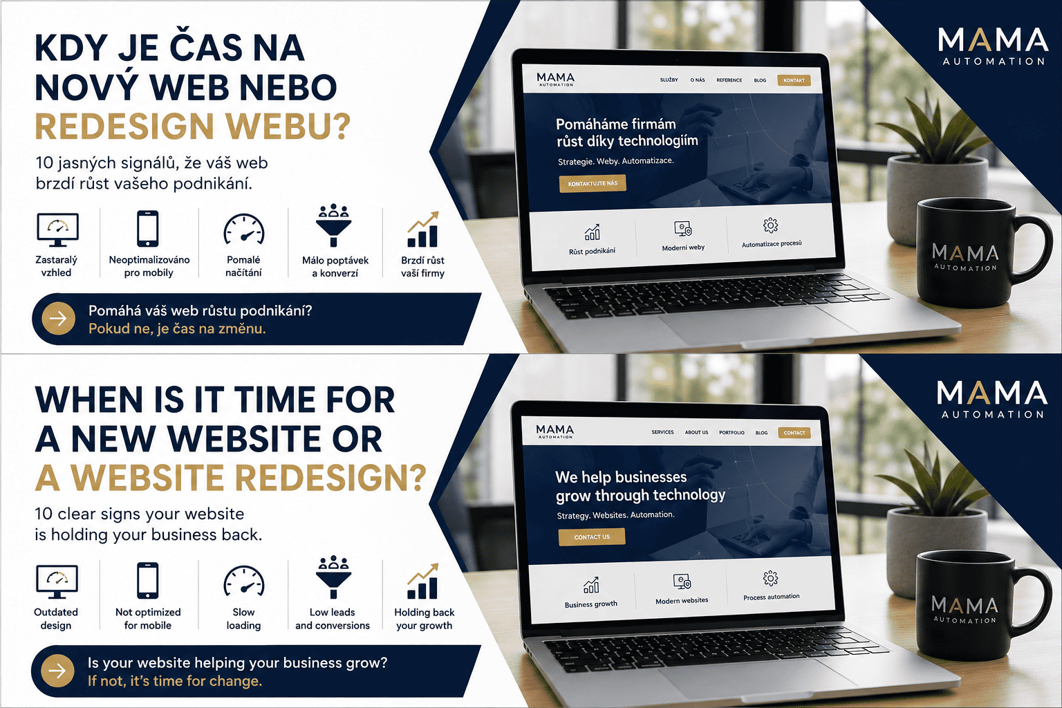 Kdy je čas vytvořit nový web nebo redesignovat ten stávající? 10 jasných signálů, že váš web brzdí podnikání